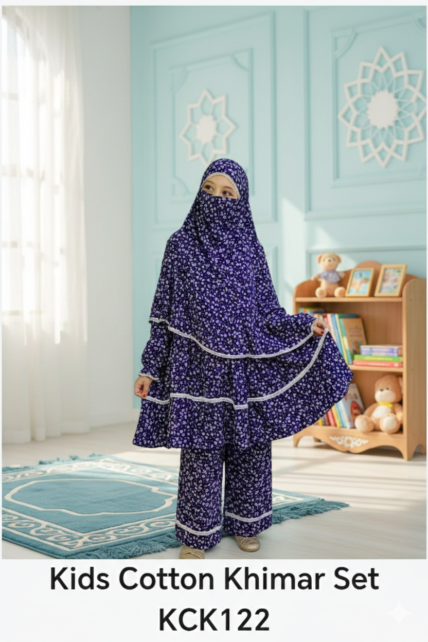 Kids Cotton Khimar Set KCK122