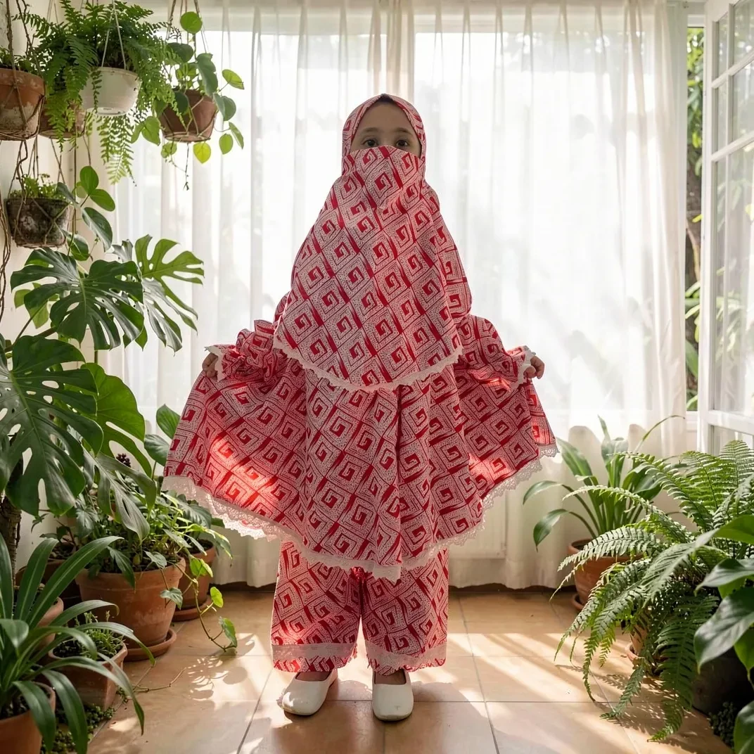 Kids Cotton Khimar Set KCK104