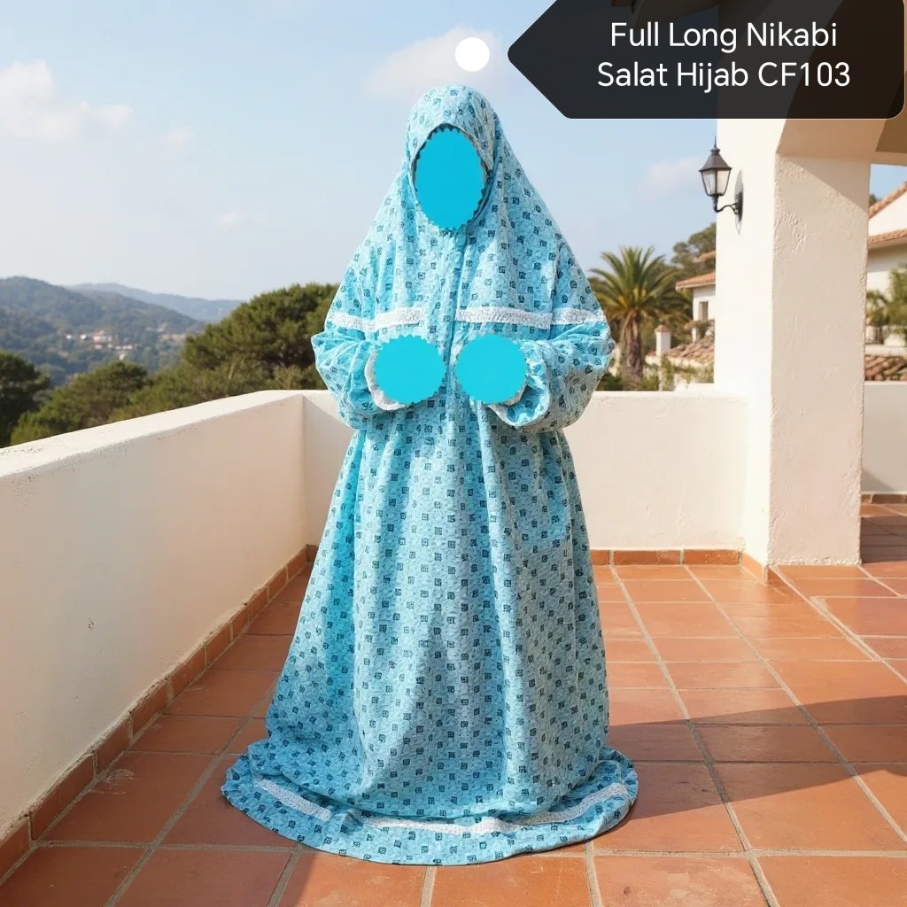 Full Long Nikabi Salat Hijab CF103