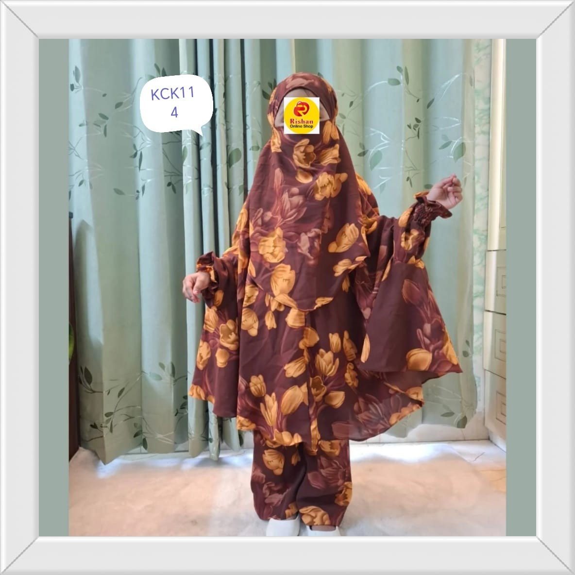 Kids Cherry Khimar Set  KCK114