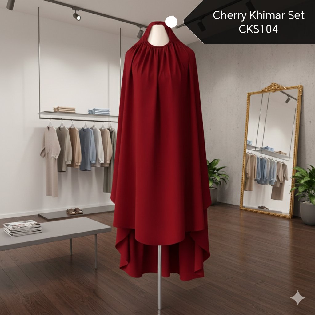 Cherry Khimar Set CKS104