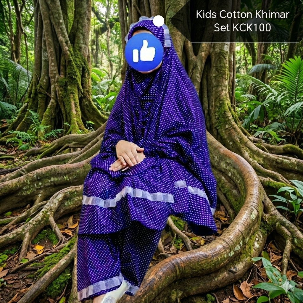 Kids Cotton Khimar Set  KCK100