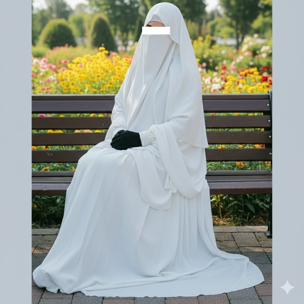 ? Cherry Fabrics Hoodie Hijab, Nose Niqab & Burkha Set Muttaki102